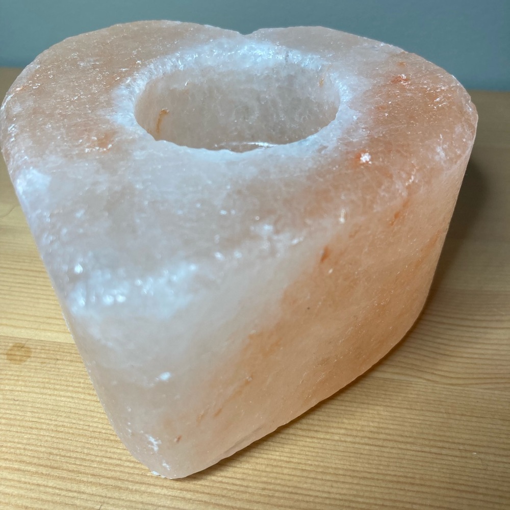 New in box Himalayan crystal salt candle holder